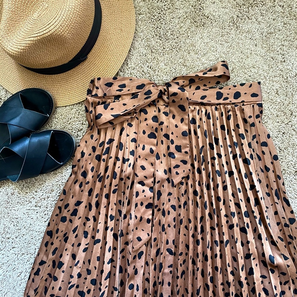 Free People Moon River Animal Print Maxi Skirt